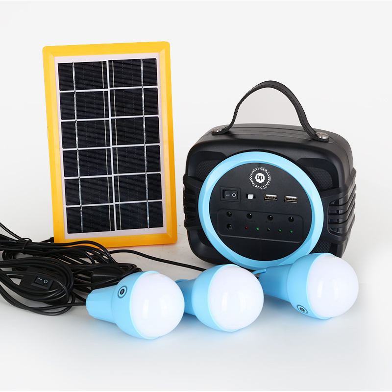 Solar Light Kit Portable Home Solar Power Panel Generator Kit With 3 Led Light Bulbs