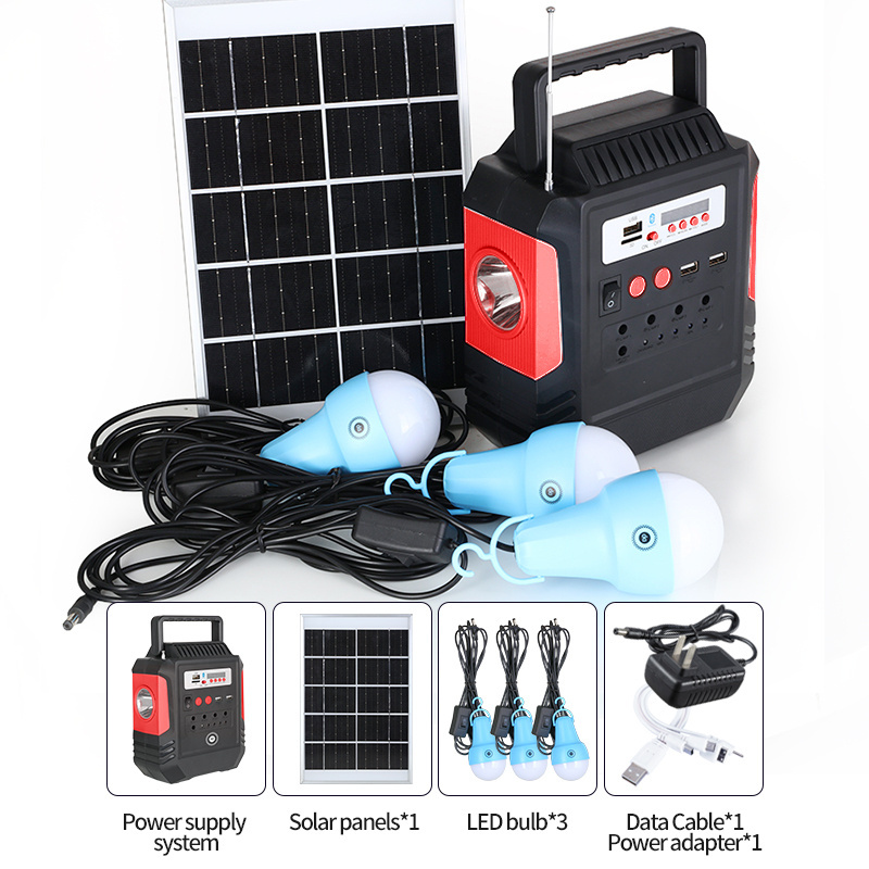 DP portable solar lighting system emergency power backup kits camping light solar power kit home lighting solar kits