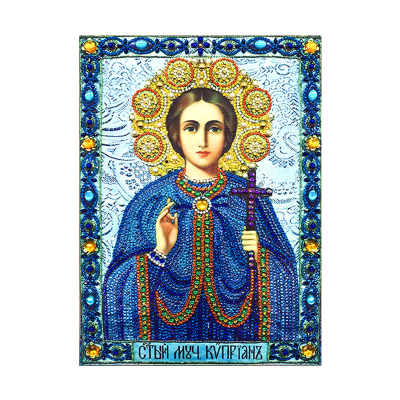 Religious Cross Saints 5d Special Shaped Drill Diamond Painting Kit Indoor Decor Crystal Diamond Embroidery Home Wall Art