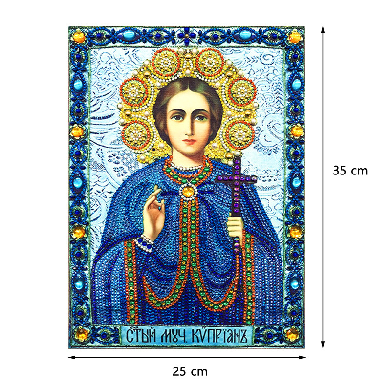 Religious Cross Saints 5d Special Shaped Drill Diamond Painting Kit Indoor Decor Crystal Diamond Embroidery Home Wall Art