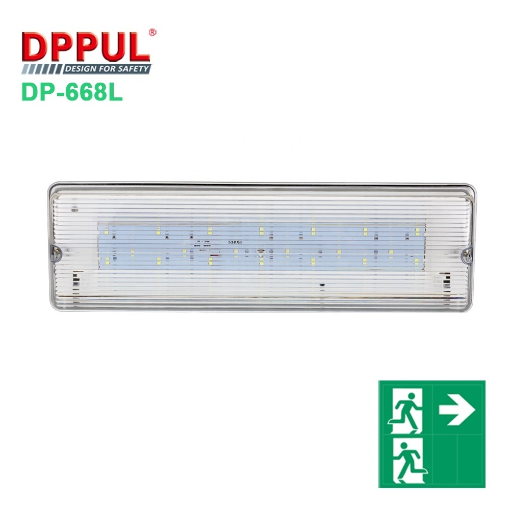 IP65 protection 3 hours duration Luminaires LED rechargeable bulkhead emergency light