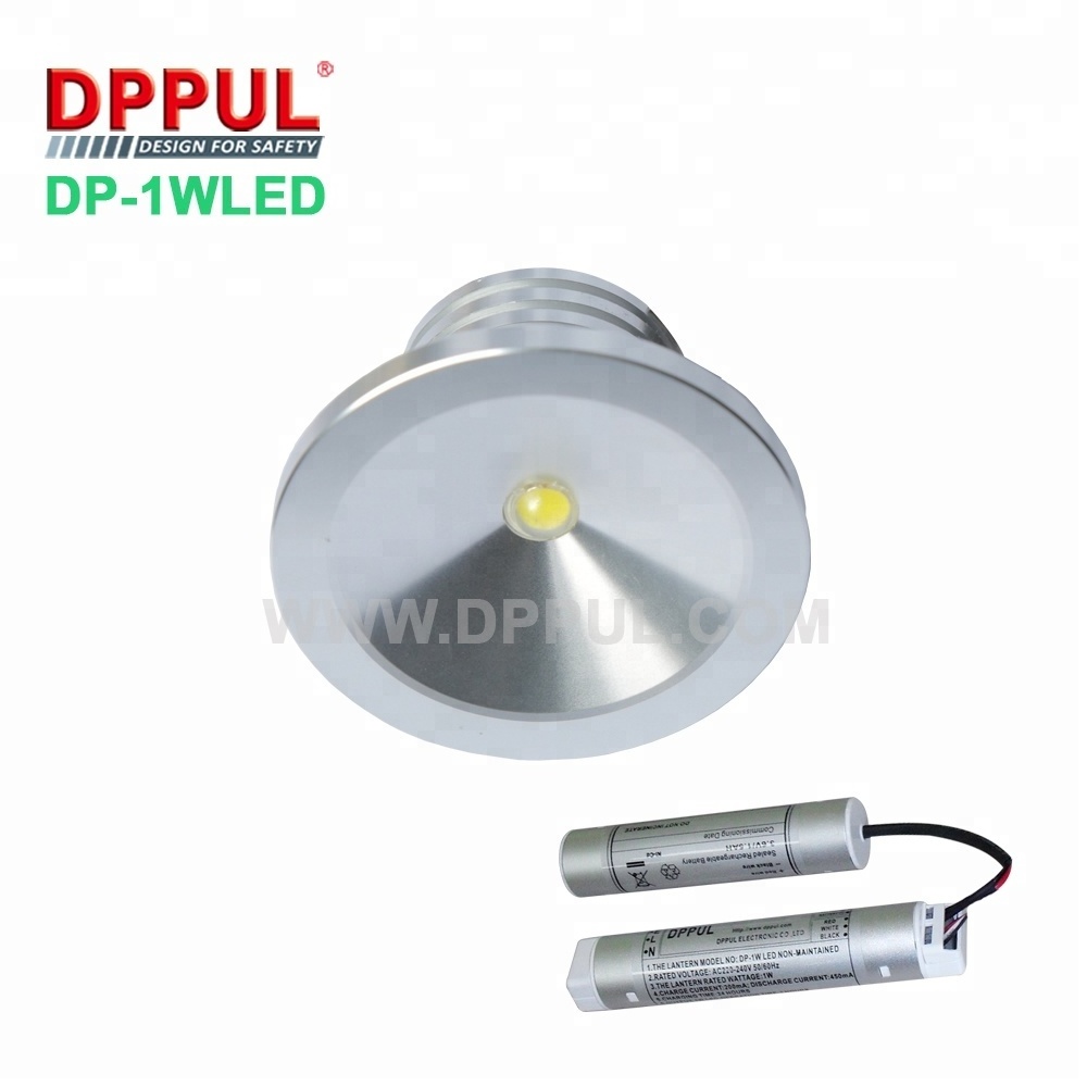 Warranty with Rechargeable Battery Back up Emergency Downlight 1watt 3hours 2 Years Emergency Lighting White 1 Watt SMD LED 70