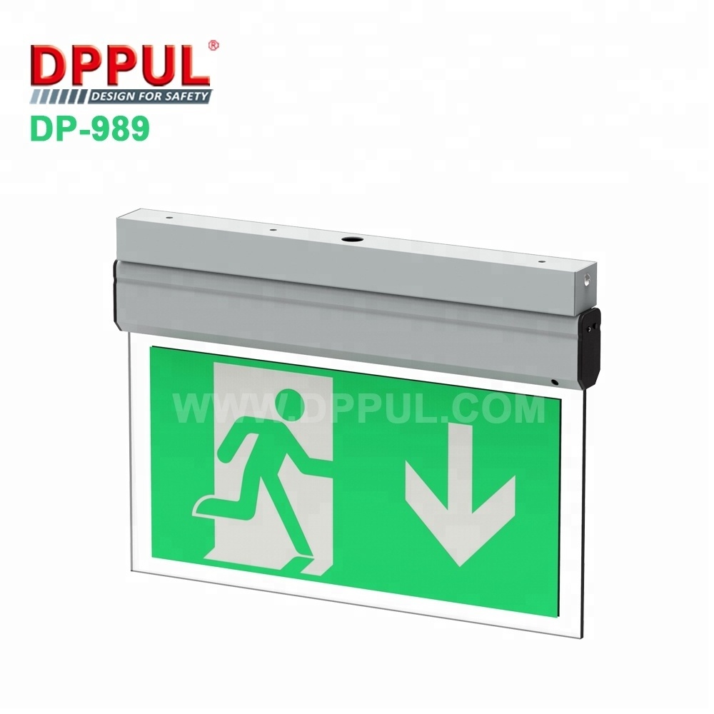 Lighting & Circuitry Design Ni-cd 65 3.6V Back Battery Aluminum alloy body Rechargeable IP20 LED Exit Emergency Ceiling Lights