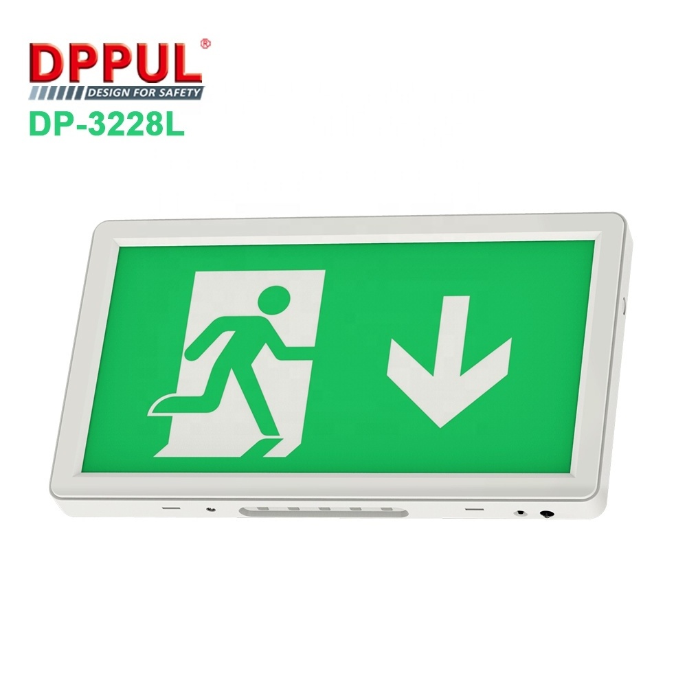 Custom Ultra-thin flat escape indicator IP20 illumination LED emergency light edge lit exit sign