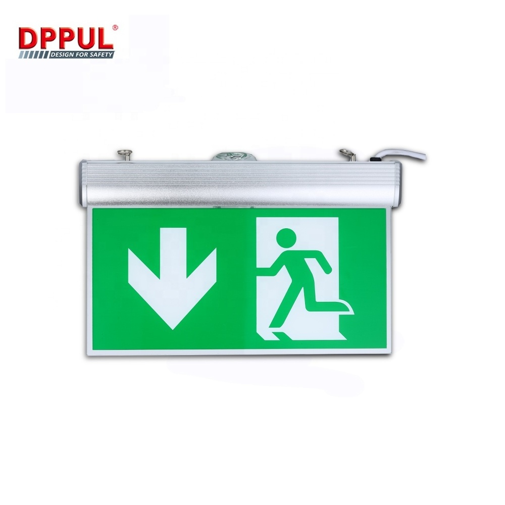 Custom Wall Mounted IP20 Ceiling Fire Sign Corridor Hotel 3.1W Exit Emergency Light LED sign