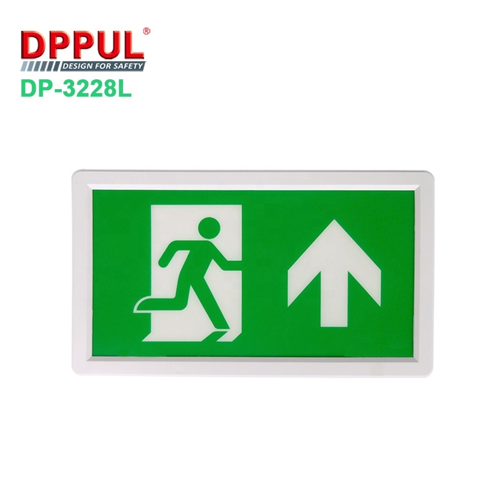 Custom Ultra-thin flat escape indicator IP20 illumination LED emergency light edge lit exit sign