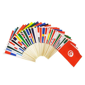 Custom  12x18 inches  Hand Waving Flag  Personalized Wooden Hand Flag Sticks