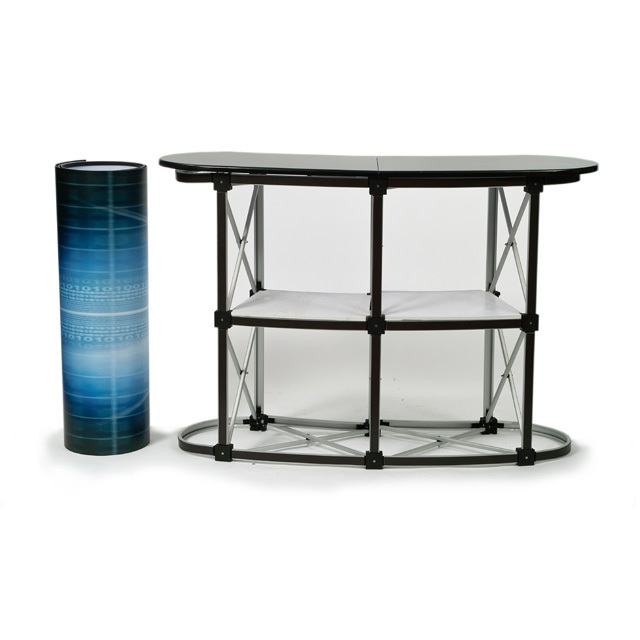 Sales reception desk portable  aluminum trade show podium promotion counter