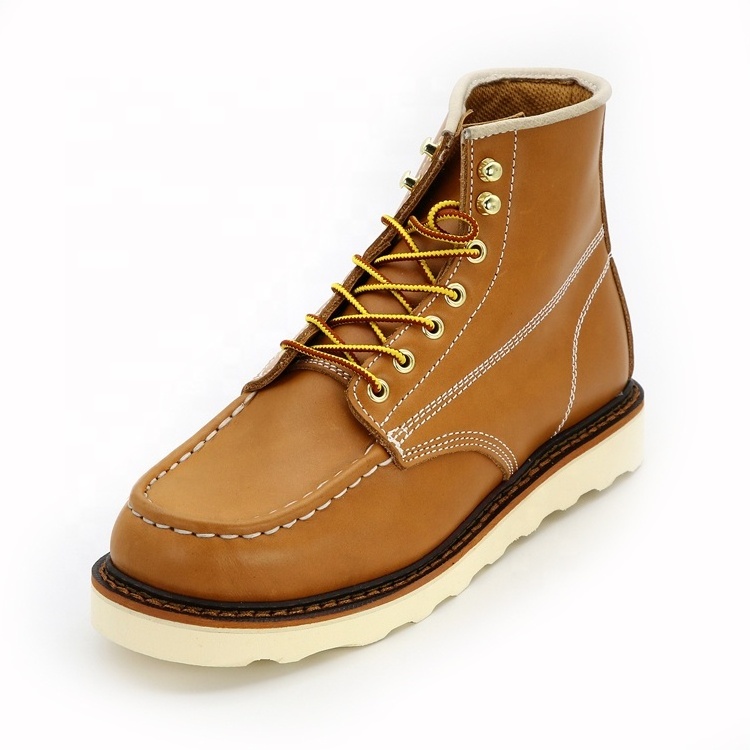 goodyear welt Nubuck leather steel toe cap Anti Puncture Working Boots in Russia