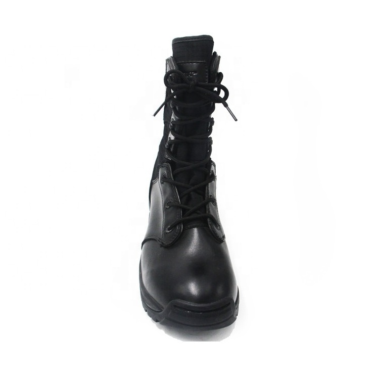 Black top grade genuine leather rubber outsole tactical jungle combat American work boots