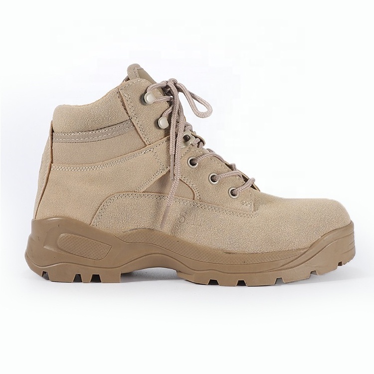 Outdoor breathable casual desert hiking mountaineering combat boots suede leather off-road tactical boots