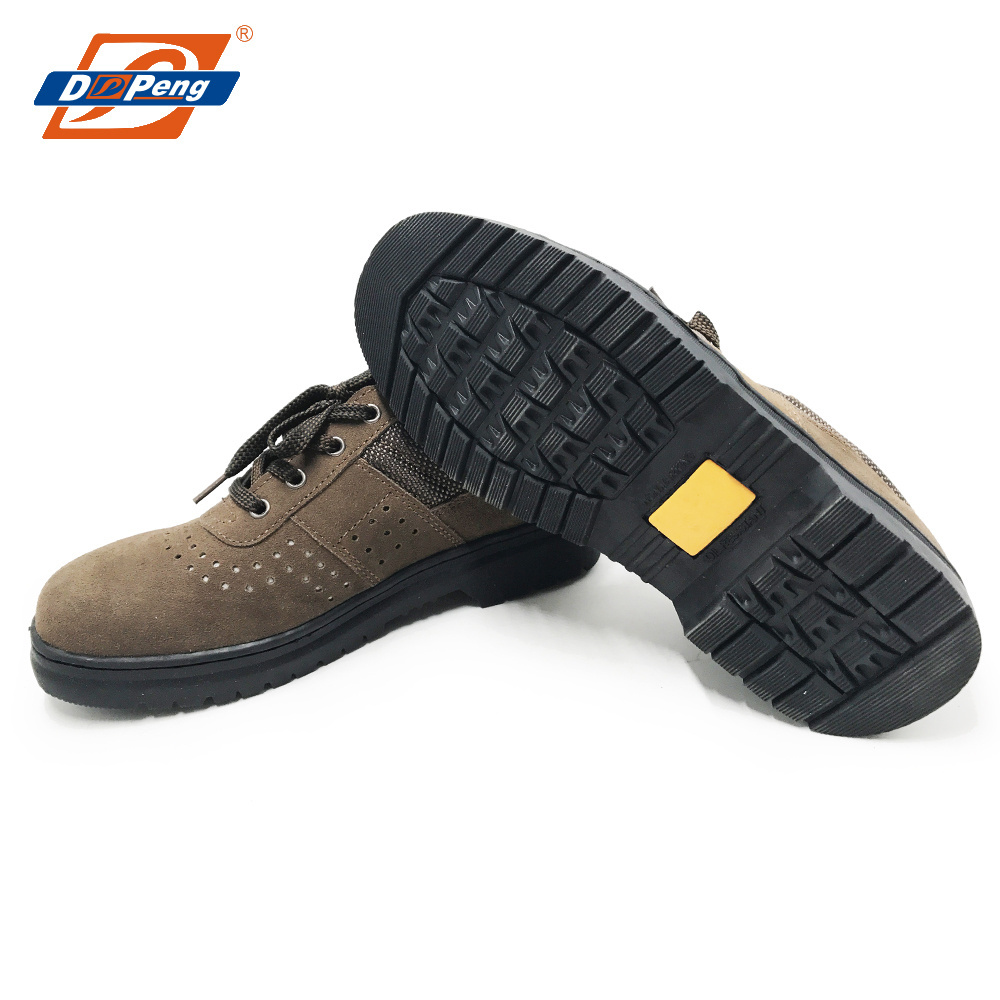 DP brand air hole low cut safety shoes steel toe sports light weight protective mens working shoes