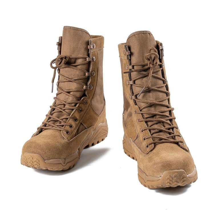 Heavy Duty Brown Color Men Gender and Ruber Sole Tactical Combat Desert Boots