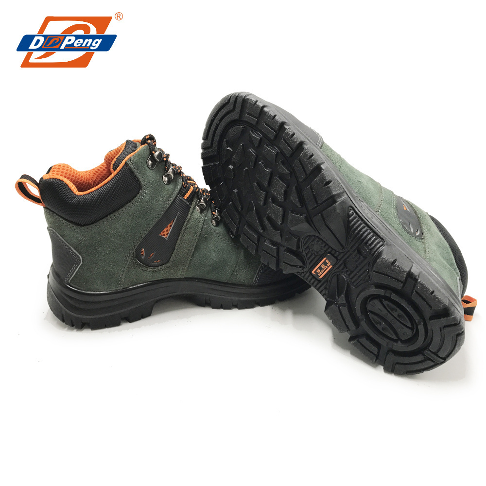 industrial suede breathable office engineering working safety shoes for men with steel toe