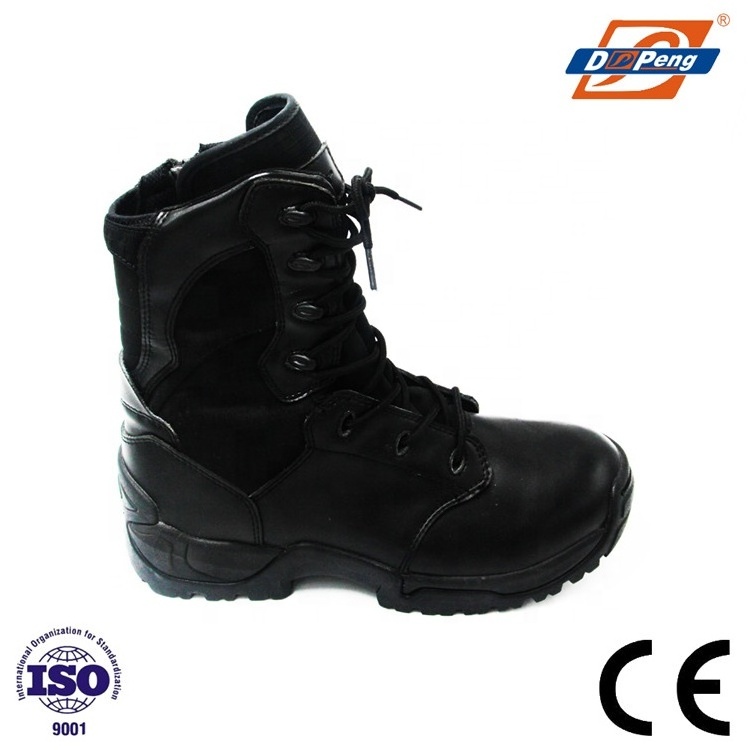 Black top grade genuine leather rubber outsole tactical jungle combat American work boots