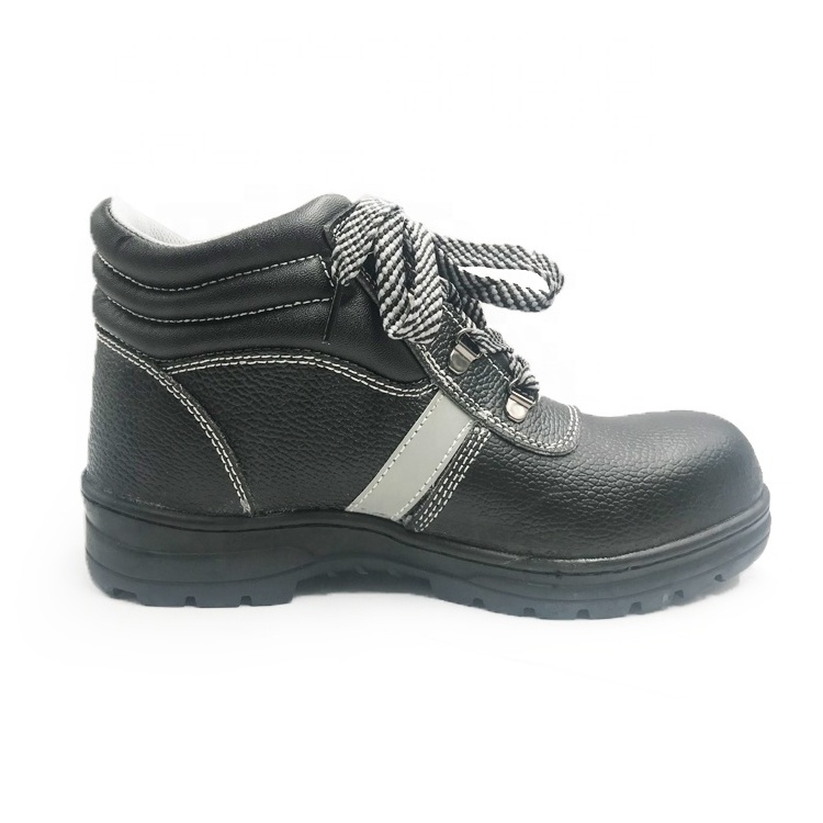 mid cut anti-slip acid resistant safety shoes for men composite fiberglass toe cap S3 metal free safety boots