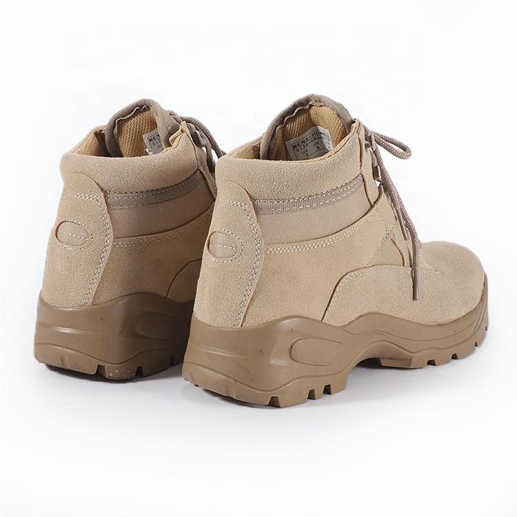 Outdoor breathable casual desert hiking mountaineering combat boots suede leather off-road tactical boots