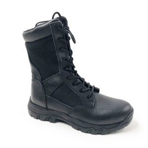 New charming waterproof long leather composite toe men's safety boots tactical combat boots