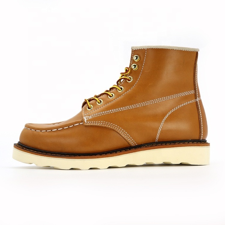 goodyear welt Nubuck leather steel toe cap Anti Puncture Working Boots in Russia