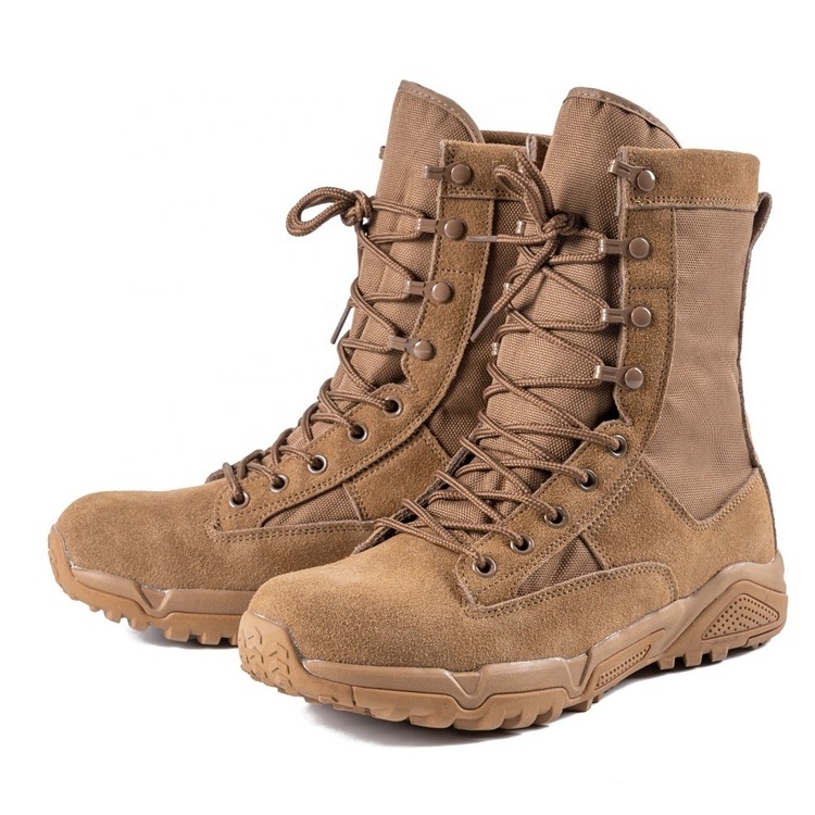 Heavy Duty Brown Color Men Gender and Ruber Sole Tactical Combat Desert Boots