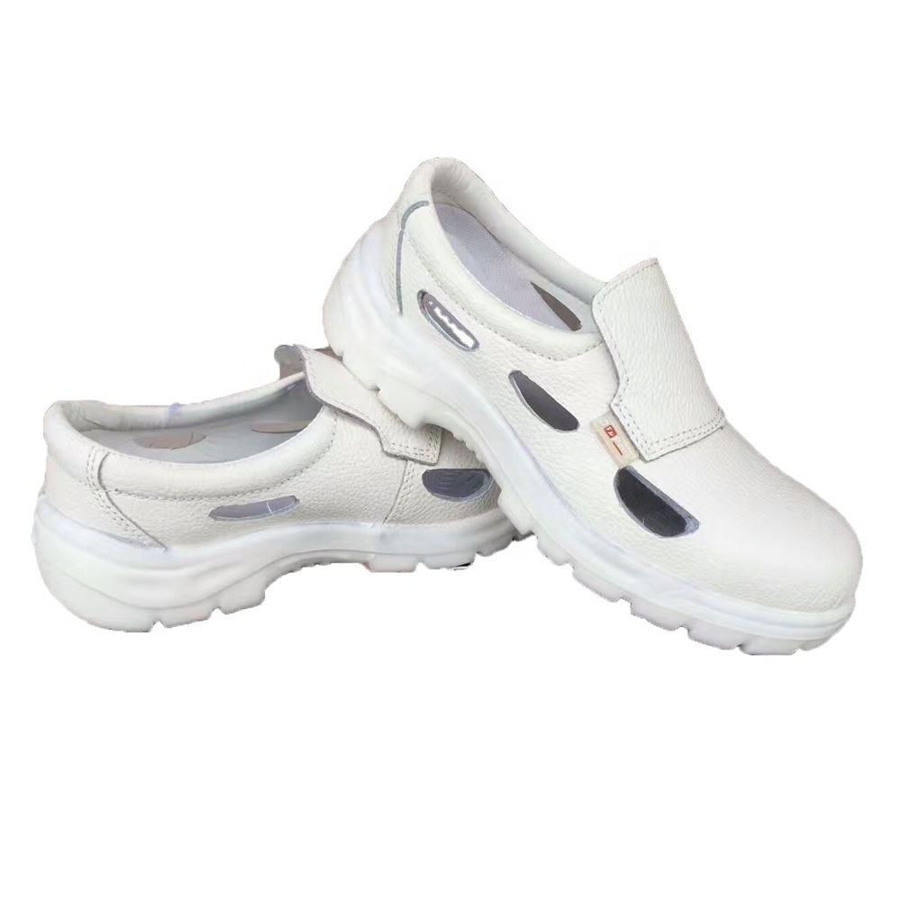 White no lace slip on air hole ESD antistatic nurse medical chef kitchen lab safety work shoes