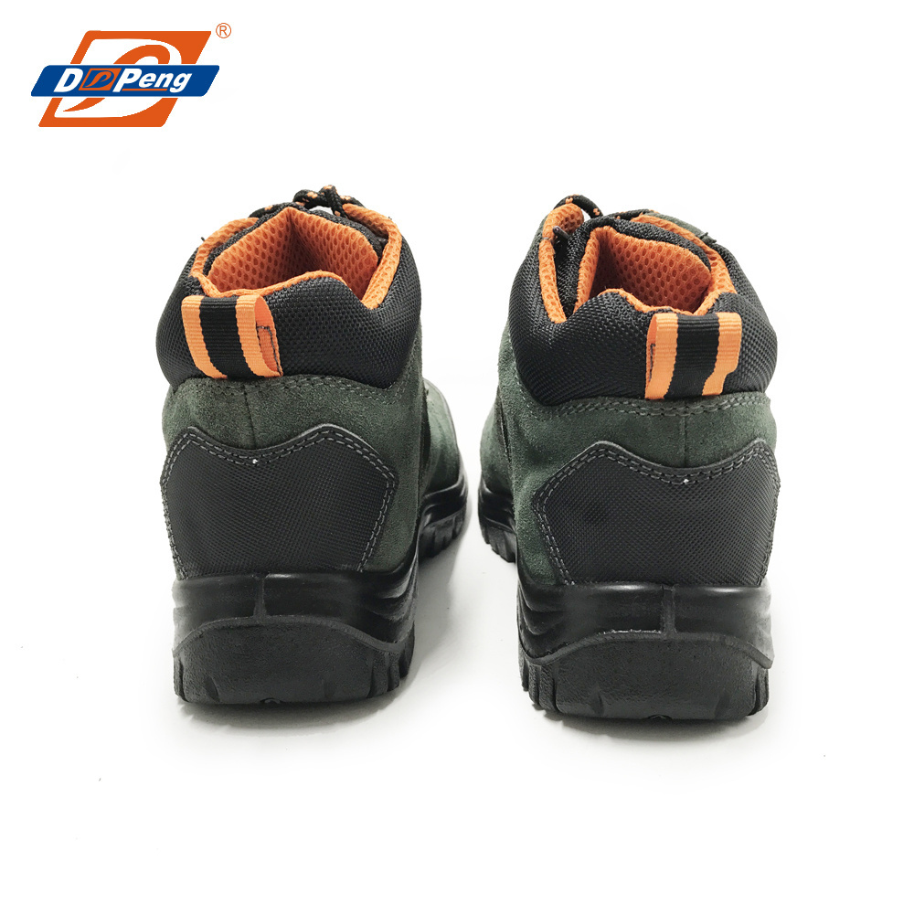 industrial suede breathable office engineering working safety shoes for men with steel toe