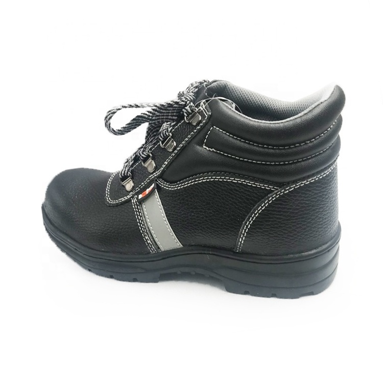 mid cut anti-slip acid resistant safety shoes for men composite fiberglass toe cap S3 metal free safety boots