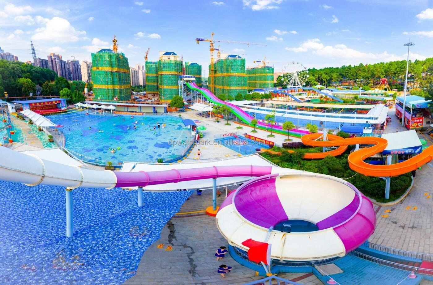 Swimming pool slides maker surfing and wave making machines vendor water park equipment manufacturer provide customize design