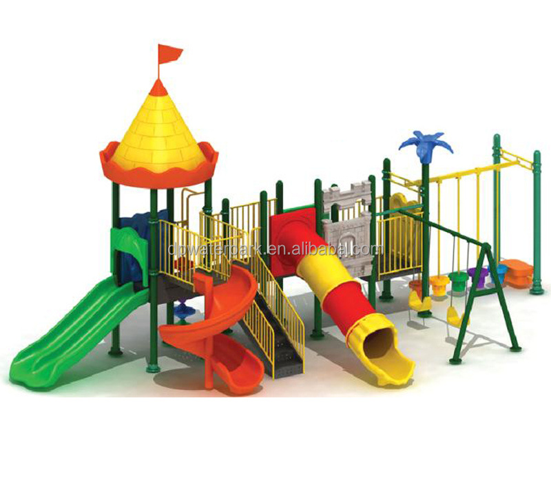 Outdoor Games Play Equipment Colorful Children Playground Park Slide Funny Plastic Slide 1 Set Swings for Kids Indoor Accepted