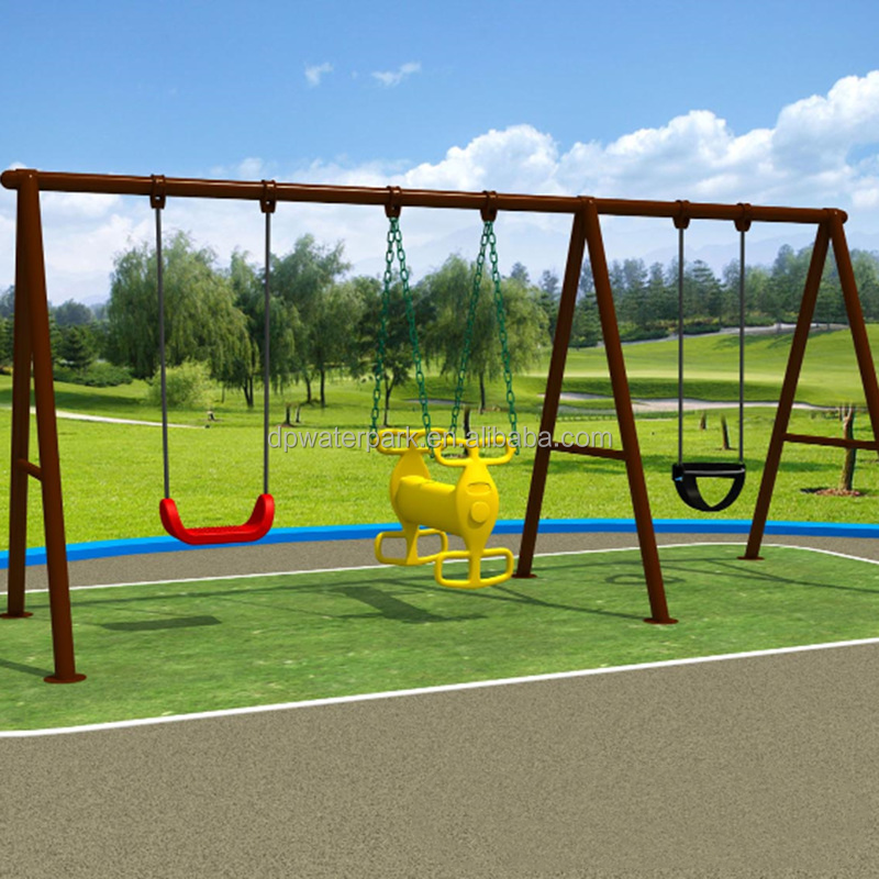 Cheap price children park outdoor games play equipment multiplayer swing set for sale