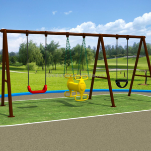 Cheap price children park outdoor games play equipment multiplayer swing set for sale