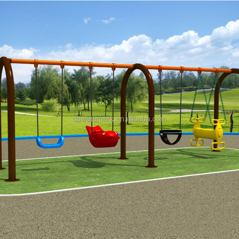 Cheap price children park outdoor games play equipment multiplayer swing set for sale