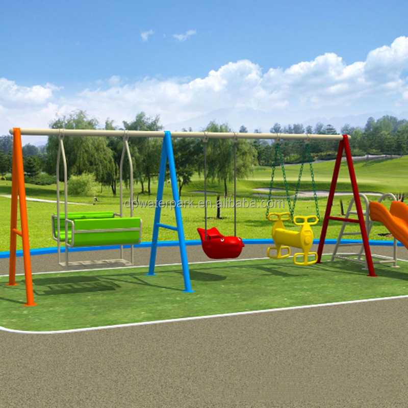 Cheap price children park outdoor games play equipment multiplayer swing set for sale