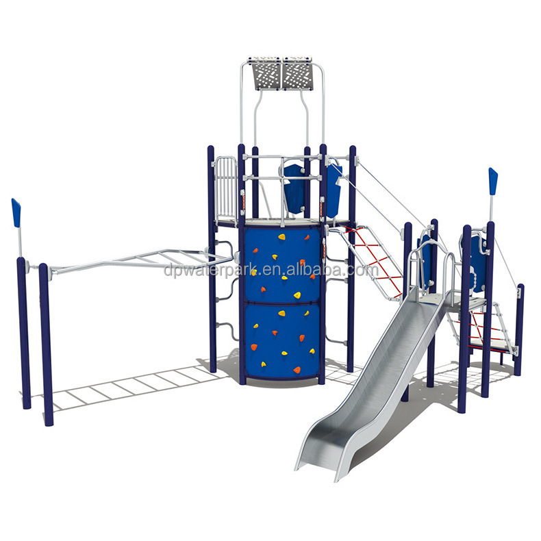 Large Kids Playground Outdoor Water Game Playhouse Set Equipment Stainless Steel Slide