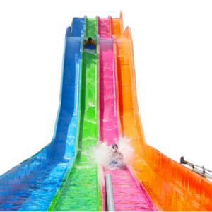 Racing Mat Water Slide Water Play Equipment Spiral Fiberglass for Outdoor Giant Rainbow Slides for Adults