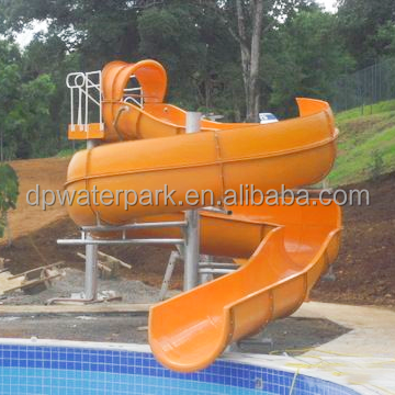 Commercial water park equipment mini aqua park slide residential fiberglass pool slide kids outdoor spiral water slide