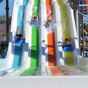 Commercial aqua adventure park rides outdoor public sport park large water slide FRP mat racing rainbow water slide