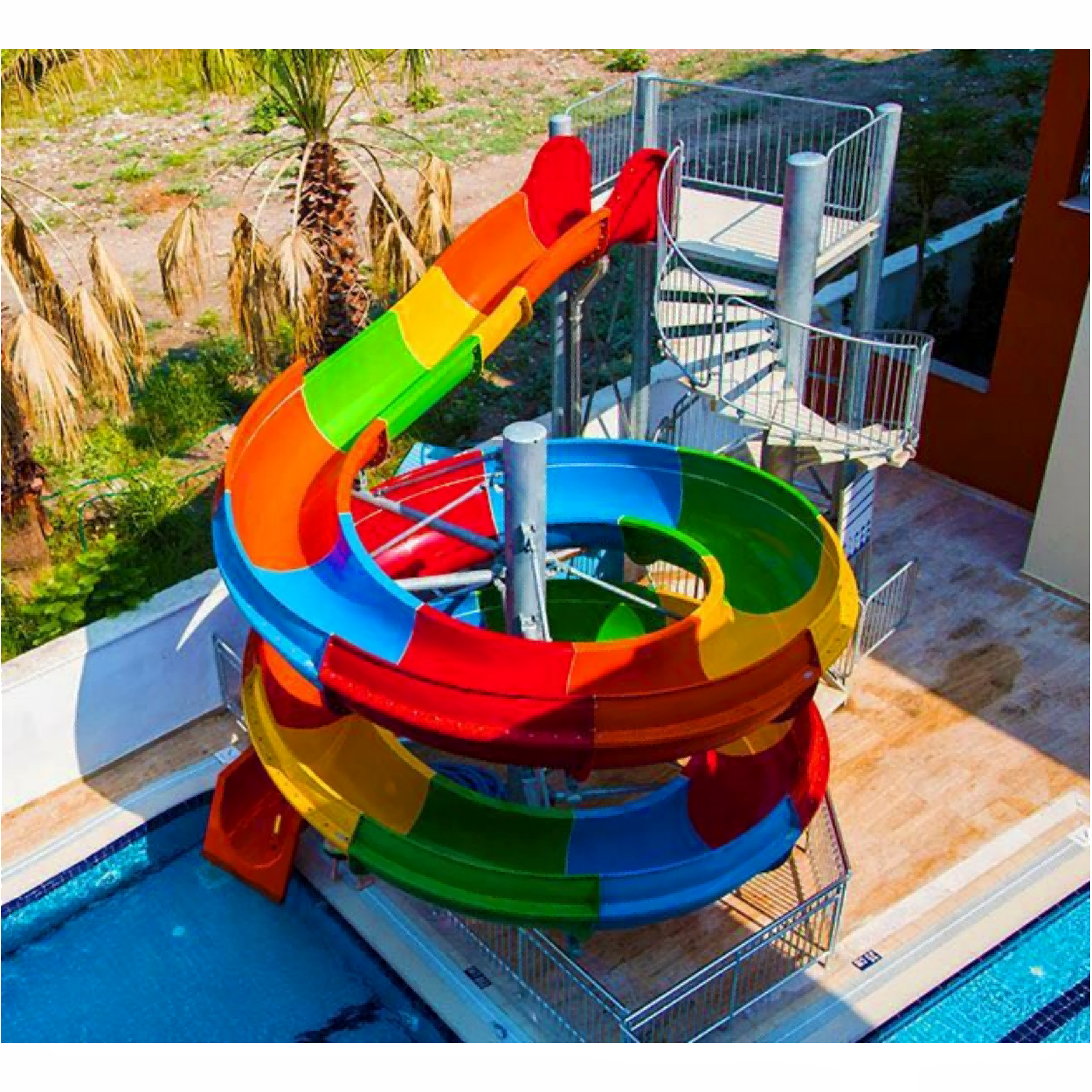 Commercial water amusement equipment aqua play theme park design fiberglass swimming pool slides for children and adults