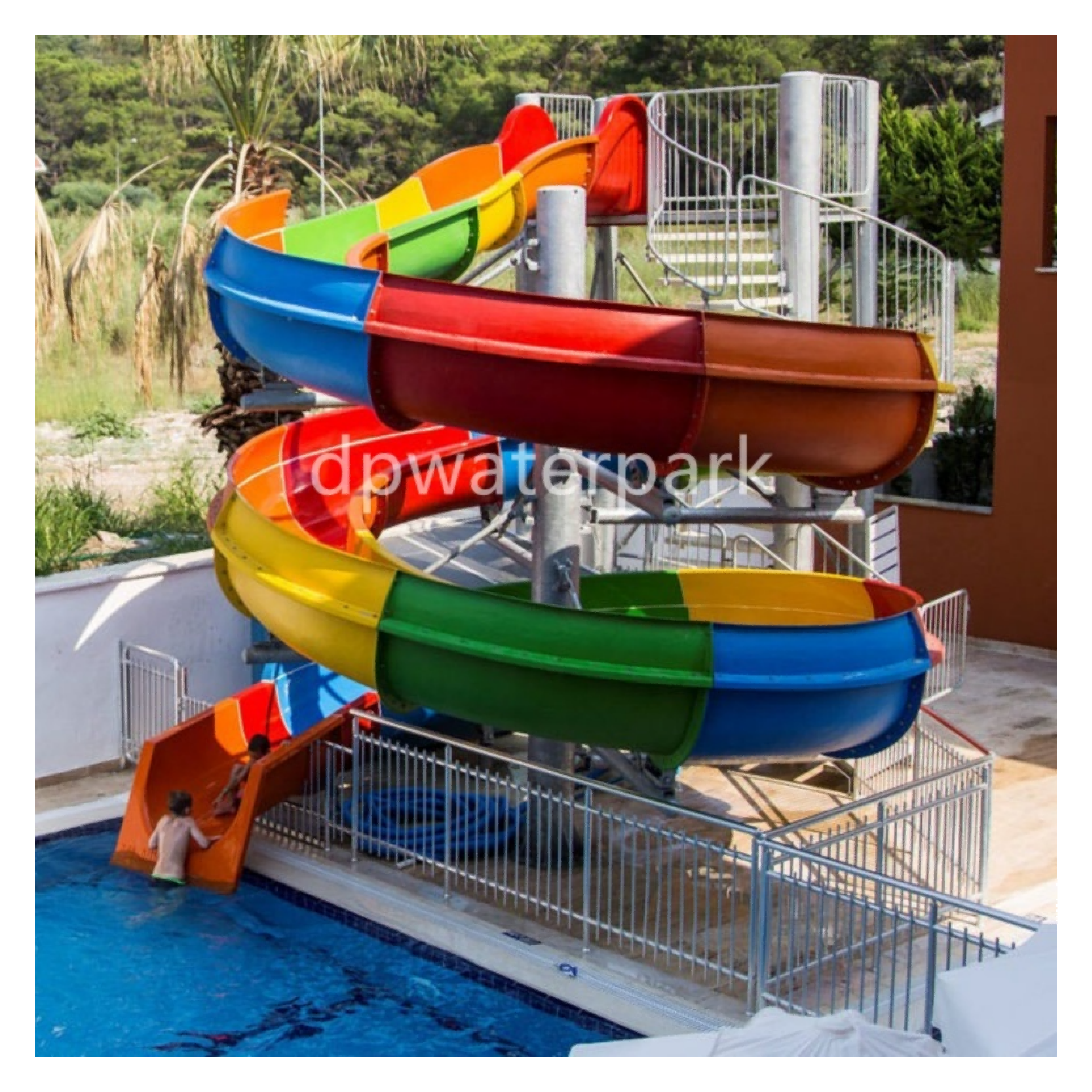 Commercial water amusement equipment aqua play theme park design fiberglass swimming pool slides for children and adults