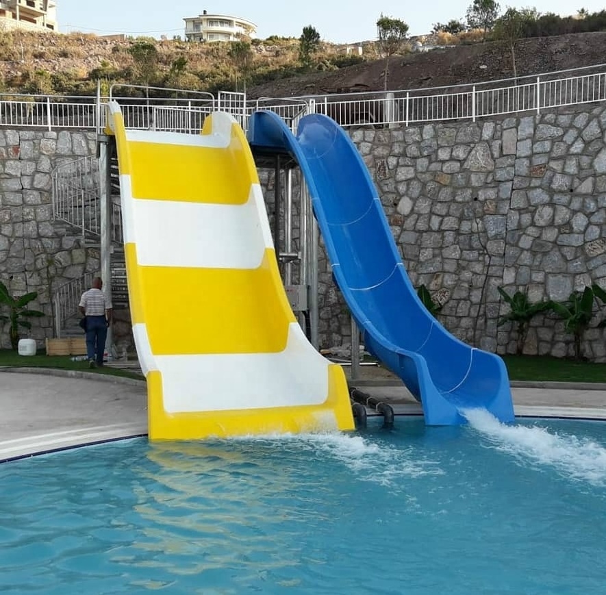 Water Play Equipment Toboggan De Fibra Vidrio Aqua Park Wide Body Pool Slides for Sale Indoor Swimming Pool for Adults 12 Months