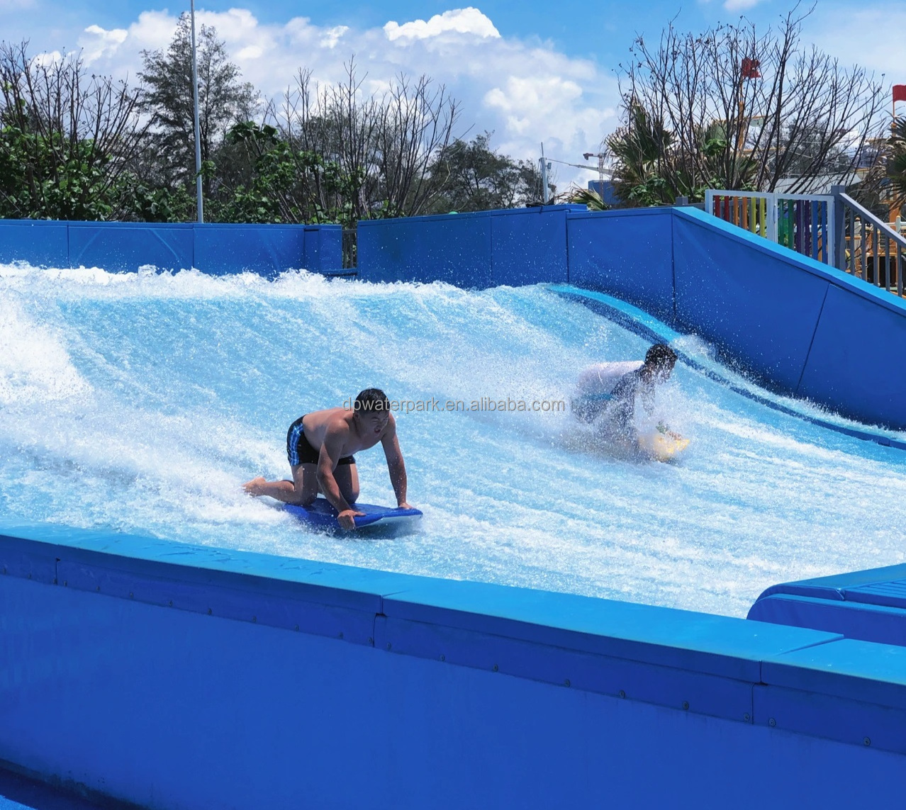 Water theme park ocean style double surf simulator sheet wave flowrider for sale