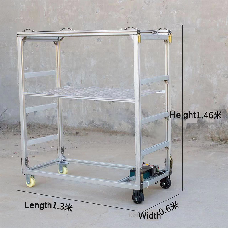 1.46-3m 300kg  Aluminium Alloy Mini Mobile Electric Traveling Scaffold Tracked Walking Lift For Home Suspended Platform