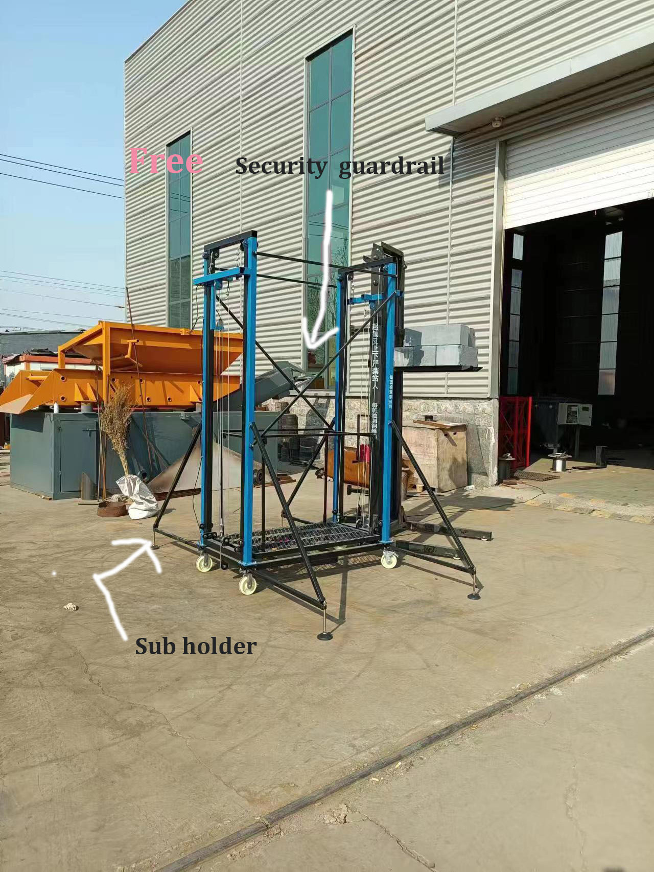 2-10m 300kg 500Kg Mobile Electric Lifting Scaffold Tracked Boom Lift For Home Suspended Platform Free  Guardrail