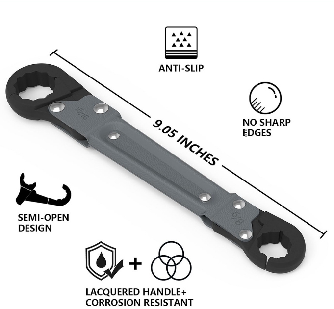 15/16 and 5/8 Semi-open pluming wrench plumbing compression ring removal tool for bathroom kitchen sink