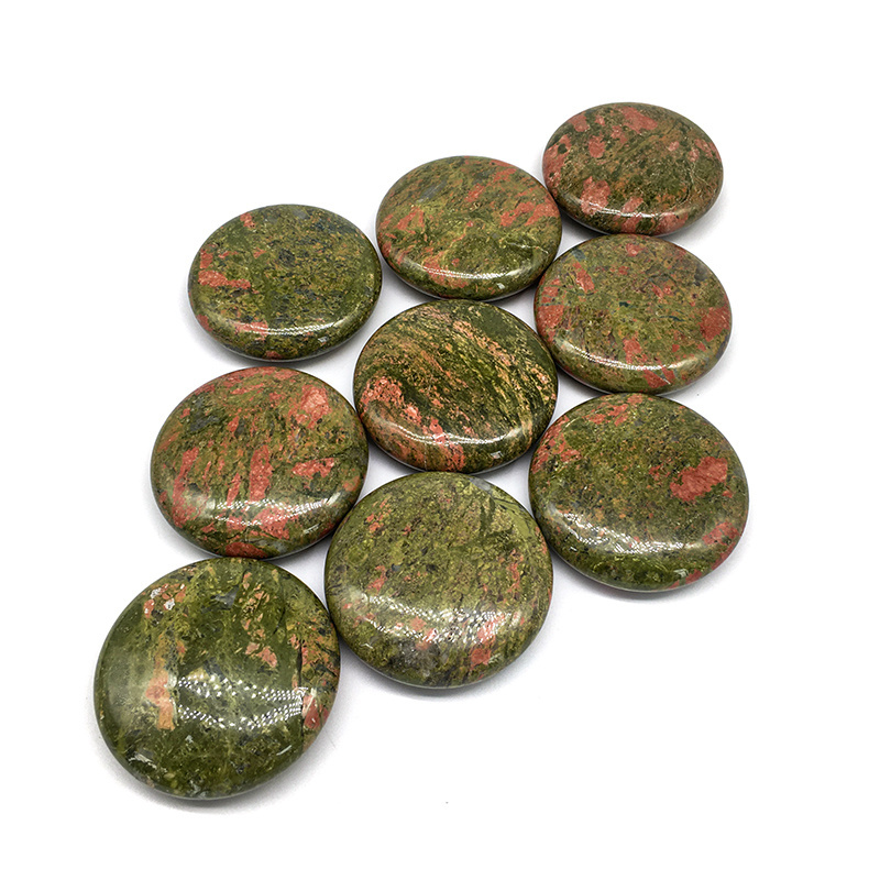 New arrival Natural Wholesale High quality Unakite Palms Beautiful Crystals Healing Stone Unakite Palms For Decoration