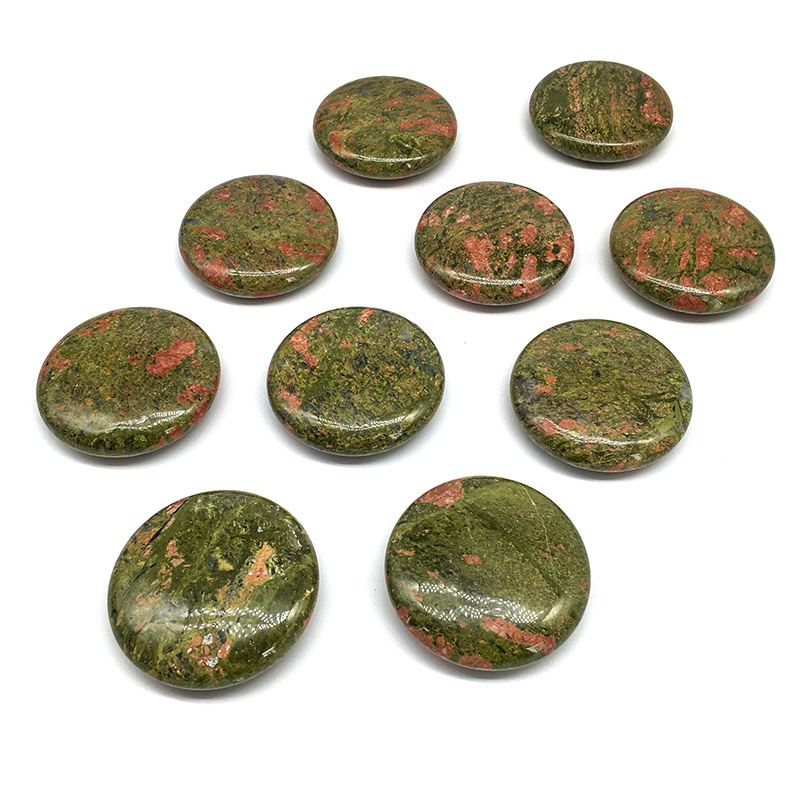 New arrival Natural Wholesale High quality Unakite Palms Beautiful Crystals Healing Stone Unakite Palms For Decoration