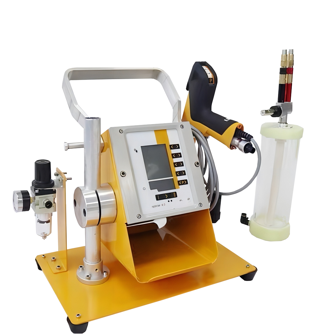 Industrial Electrostatic Intelligent Metal Spraying Paint Powder Coating Machine With Spray Gun