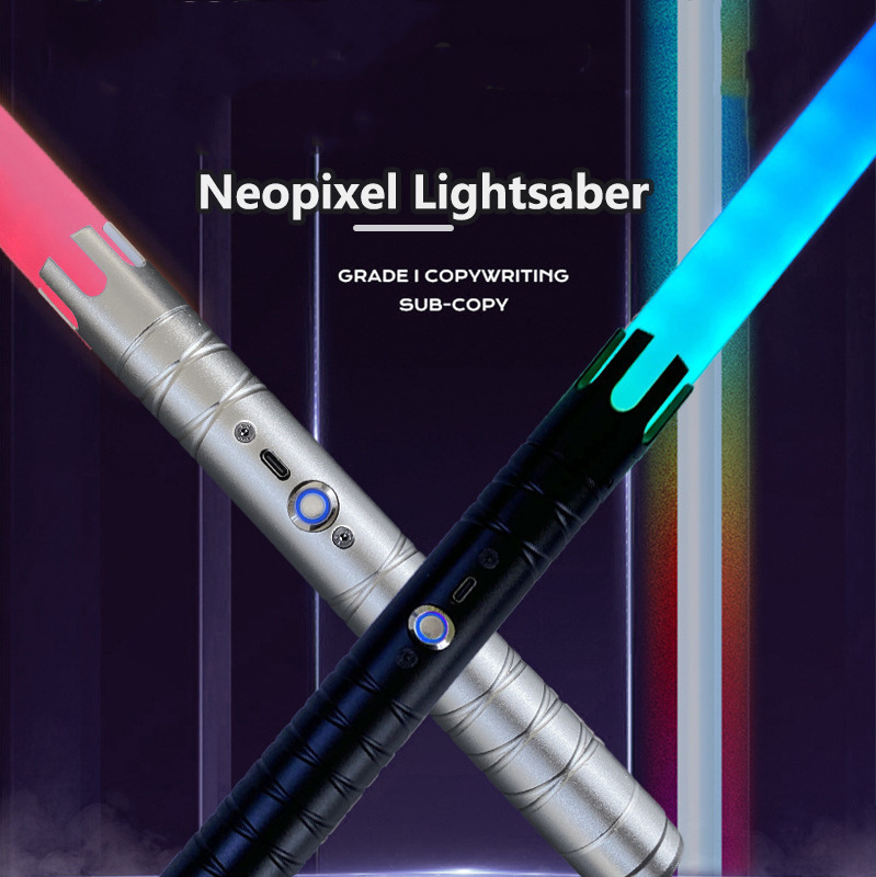 Wholesale RGB 16-Color Play Lightsaber Rechargeable Metal Handle LED RGB Changing Light Saber Lighter