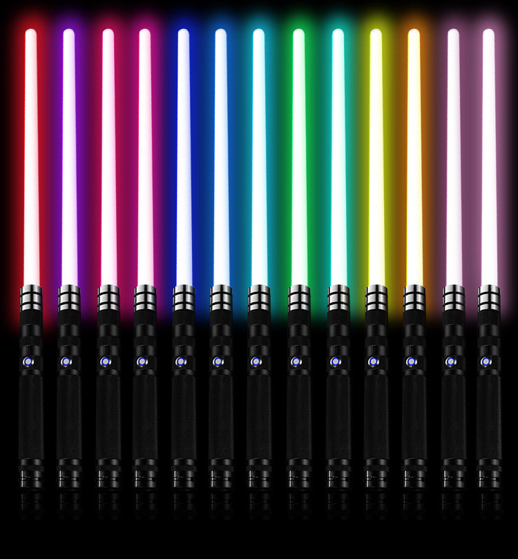 Wholesale Play Lightsaber Rechargeable Metal Handle LED RGB 7 Color Changing Light Saber Lighter