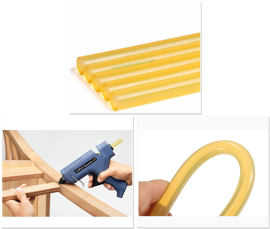 EVA Hot Melt Adhesive Yellow Color 7mm and 11mm Hot Melt Glue Stick for Glue Gun with High Quality